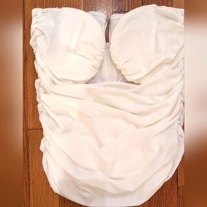 Pixie Market White Strapless Top